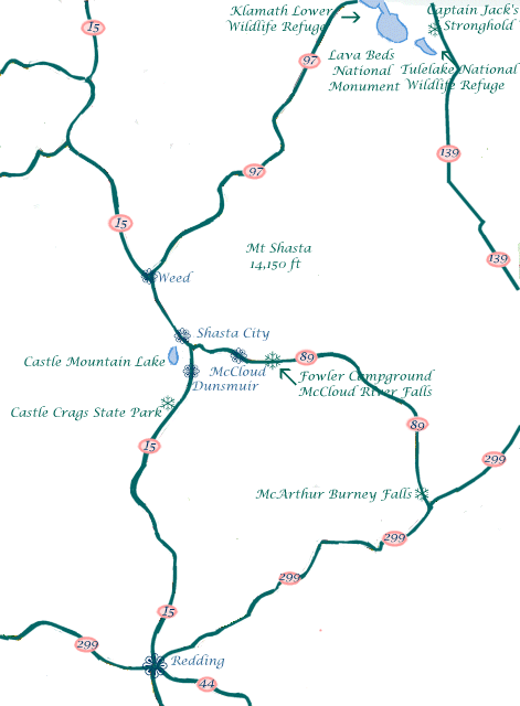 Mt. Shasta, Northern California, Shasta Trinity National Forest. See Maps and Tours in the Travel Tour Directory.