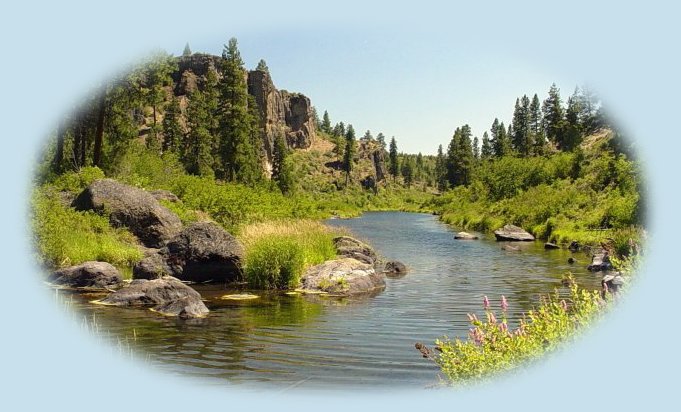 travel oregon and see the unknown, make your own trails, hiking along the williamson river gorge in southern oregon near crater lake national park.