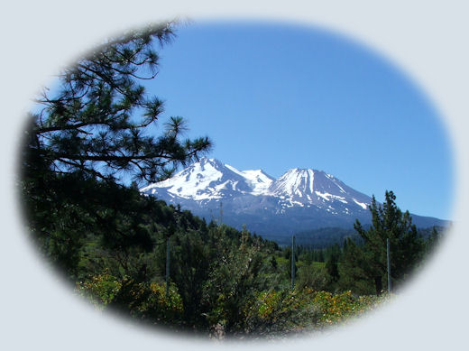 aden pass in the high desert of california, mt shasta in the distance.