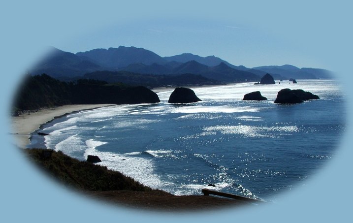 ecola beach on the oregon coast.