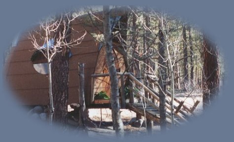 The abbey at gathering light ... a retreat in southern oregon near crater lake national park: cabins, tree houses on the river in the forest.