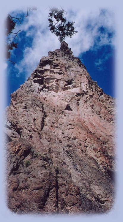 hiking misery ridge on smith rock at smith rock state park in the high desert of central oregon, north of bend.