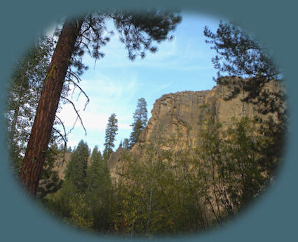 
the williamson river gorge in the fremont winema national forest on the southeastern corner of crater lake national park.